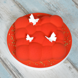 №01 Piros 8 szeletes torta (17x17 cm)